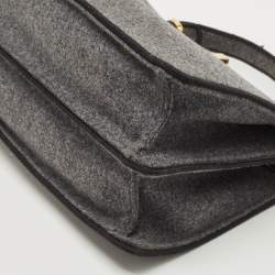 Fendi Grey Felt Peekaboo ISeeU East West Top Handle Bag