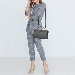 Fendi Grey Felt Peekaboo ISeeU East West Top Handle Bag