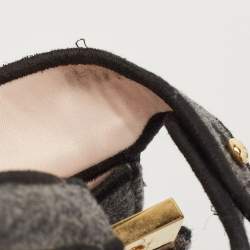 Fendi Grey Felt Peekaboo ISeeU East West Top Handle Bag