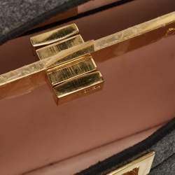 Fendi Grey Felt Peekaboo ISeeU East West Top Handle Bag