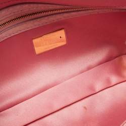 Fendi Pink Sequin Embellished Satin And Watersnake Medium Baguette Bag