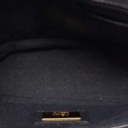 Pre Owned Fendi Black Leather Dolce 3Baguette Top Handle Bag