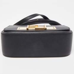 Pre Owned Fendi Black Leather Dolce 3Baguette Top Handle Bag