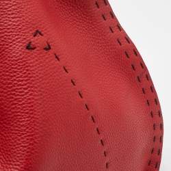 Fendi Red Leather Selleria Hobo 