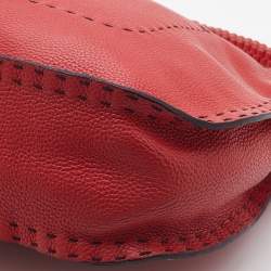 Fendi Red Leather Selleria Hobo 