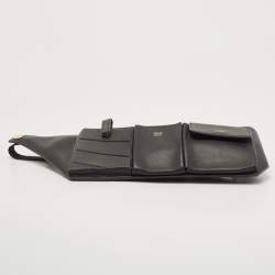 Fendi Black Leather and Mesh 3 Pockets Belt Bag
