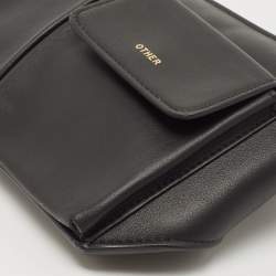 Fendi Black Leather and Mesh 3 Pockets Belt Bag