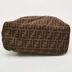 Pre Owned Fendi Tobacco Zucca Canvas and Leather Small Zucca Chef De Jour Bag