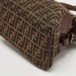 Pre Owned Fendi Tobacco Zucca Canvas and Leather Small Zucca Chef De Jour Bag