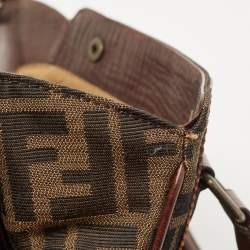 Pre Owned Fendi Tobacco Zucca Canvas and Leather Small Zucca Chef De Jour Bag