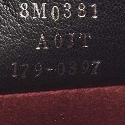 Pre Owned Fendi Red/Black Python Small Scalloped Kan I Shoulder Bag