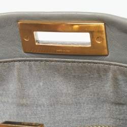 مملوكة مسبقًا Fendi Grey Leather Medium Peekaboo Top Handle Bag