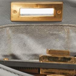 مملوكة مسبقًا Fendi Grey Leather Medium Peekaboo Top Handle Bag