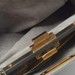 مملوكة مسبقًا Fendi Grey Leather Medium Peekaboo Top Handle Bag
