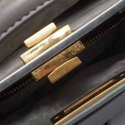 مملوكة مسبقًا Fendi Grey Leather Medium Peekaboo Top Handle Bag