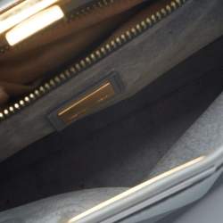 مملوكة مسبقًا Fendi Grey Leather Medium Peekaboo Top Handle Bag