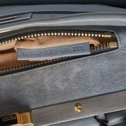 مملوكة مسبقًا Fendi Grey Leather Medium Peekaboo Top Handle Bag