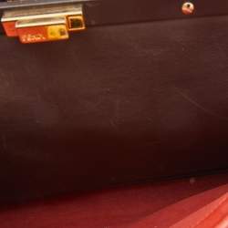 Pre Owned  Fendi Rust Leather Large Peekaboo Iconic Top Handle Bag