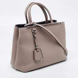 Fendi Dove-Grey Leather Petite 2Jours Tote