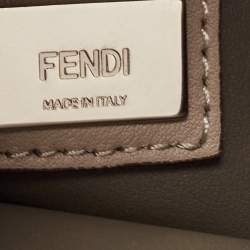 Fendi Dove-Grey Leather Petite 2Jours Tote