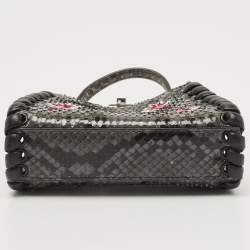 Pre Owned حقيبة كروس فندي بيكابو جلد أسود/أزرق صغيرة جداً