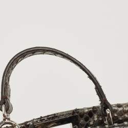 Pre Owned حقيبة كروس فندي بيكابو جلد أسود/أزرق صغيرة جداً