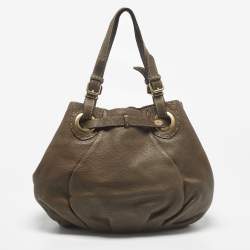 Pre Owned Fendi Brown Selleria Leather Hobo