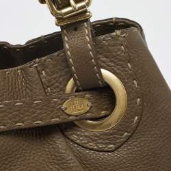 Pre Owned Fendi Brown Selleria Leather Hobo