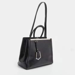 مملوكة مسبقًا Fendi Black Patent Leather Medium 2Jours Tote