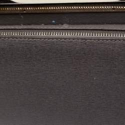 Pre Owned Fendi Grey Leather Small Demi Jour Top Handle Bag