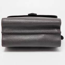 Pre Owned Fendi Grey Leather Small Demi Jour Top Handle Bag