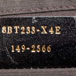 Pre Owned Fendi Black Pequin Embossed Leather Small Claudia Flap Bag