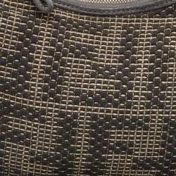 Pre Owned Fendi Grey Fabric and Leather Hobo