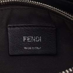 Pre Owned Fendi Grey/Black Leather Medium By The Way Satchel