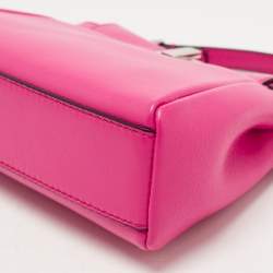 Pre Owned Fendi Fuchsia Leather Micro Peekaboo Crossbody Bag