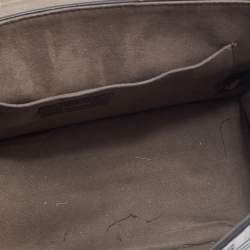 Pre Owned Fendi Brown/Black Leather Kan I F Logo Shoulder Bag