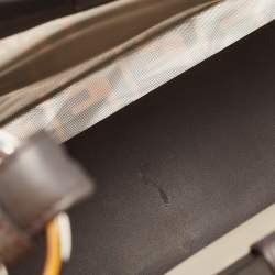 Pre Owned Fendi Tobacco Zucca Mesh Nylon and Leather Small Runaway Shopper Top Handle Bag