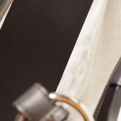 Pre Owned Fendi Tobacco Zucca Mesh Nylon and Leather Small Runaway Shopper Top Handle Bag