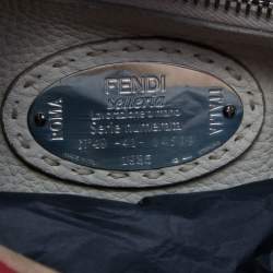 Pre Owned Fendi Red Selleria Leather Medium Peekaboo Top Handle Bag