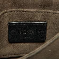 Pre Owned Fendi Grey Leather Small Kan I Chain Shoulder Bag