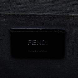 Pre Owned Fendi Tricolor Textured Leather Small Demi Jour Top Handle Bag