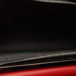 Pre Owned Fendi Tricolor Textured Leather Small Demi Jour Top Handle Bag