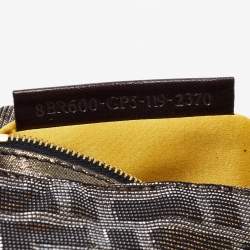 Fendi Silver/Gold FF Lurex Baguette Bag