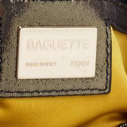 Fendi Silver/Gold FF Lurex Baguette Bag