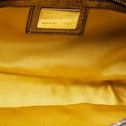 Fendi Silver/Gold FF Lurex Baguette Bag