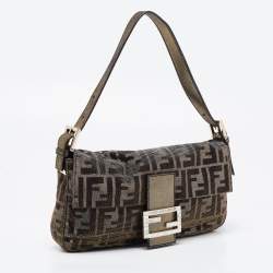 Fendi Silver/Gold FF Lurex Baguette Bag