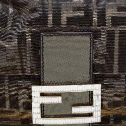 Fendi Silver/Gold FF Lurex Baguette Bag