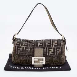Fendi Silver/Gold FF Lurex Baguette Bag