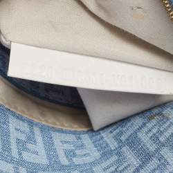 Pre Owned Fendi Blue Zucchino Canvas Big Mama Forever Shoulder Bag