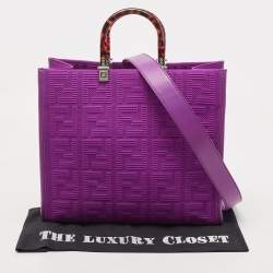 مملوكة مسبقًا Fendi Fuchsia FF Fabric and Leather Medium Sunshine Tote